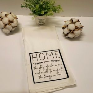 Farmhouse Tea Towel, Kitchen Hand Towel, Dish Towel